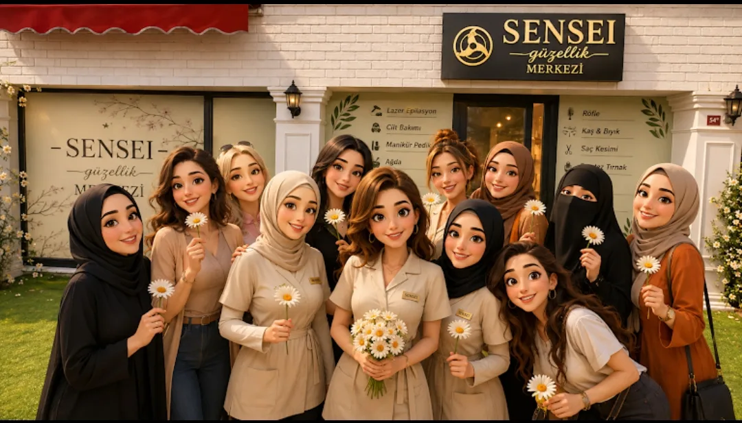 Sensei Privé hizmet ve davranış standartlarını temsil eden, farklı kadın misafirleri ve çalışanları gösteren temsili illüstrasyon